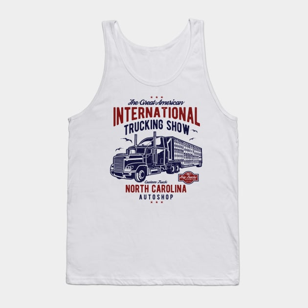 18 Wheeler Big Trucks Eighteen Wheeler Truck Show North Carolina Tank Top by MrWatanabe